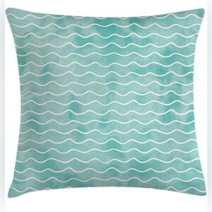 Ambesonne Aqua Wave Design Pillow Covers (4pcs)